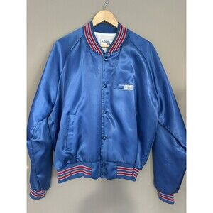 Vintage Chalkline New York GIANTS Satin Jacket Size XL Button Snap